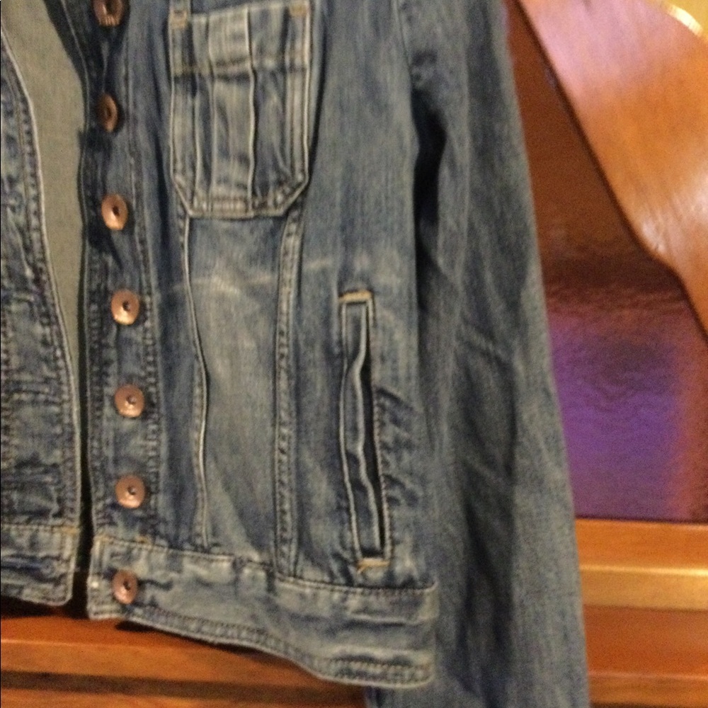 ♥️4XHP!♥️ Express | Cropped Classic Denim Jacket - Picture 4 of 14